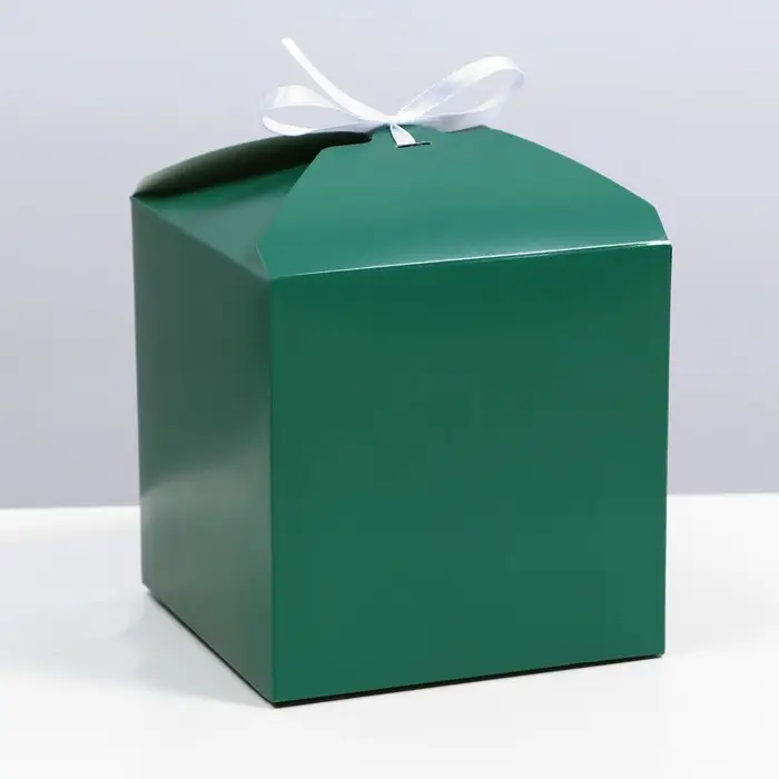 Коробка складная изумрудная, 14 х 14 х 14 см Коробка складная изумрудная, 14 х 14 х 14 см