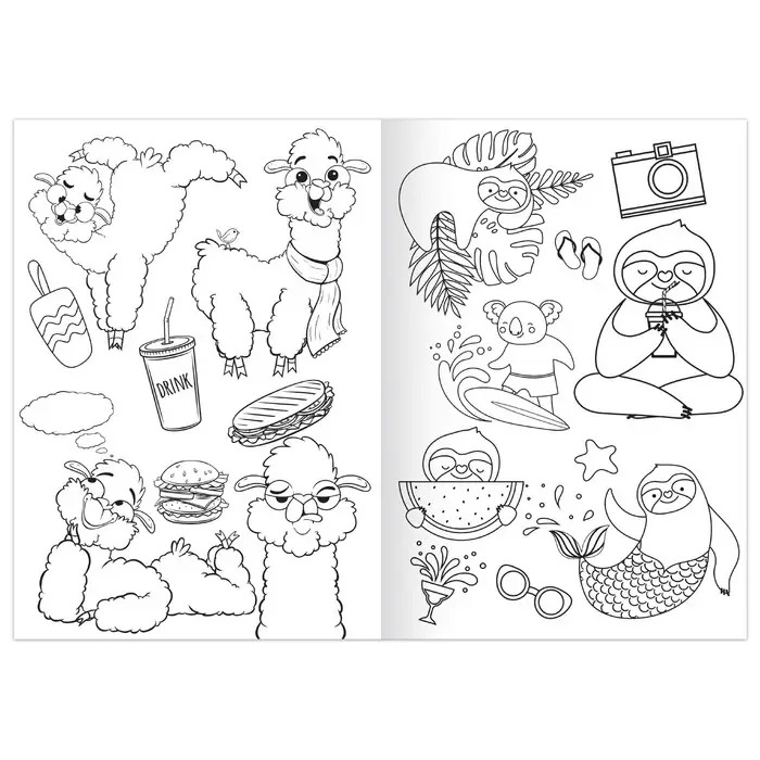 Раскраска «Ленивые каникулы», 12 стр., А5 Раскраска «Ленивые каникулы», 12 стр., А5