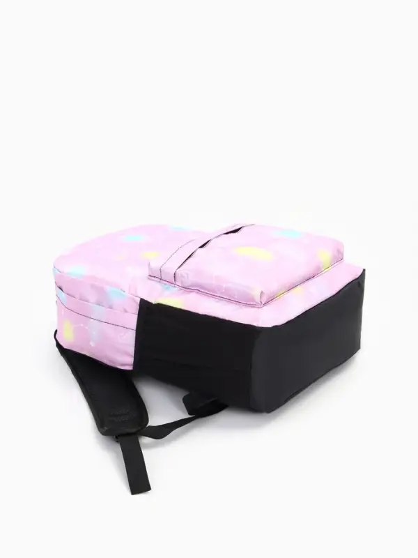 Рюкзак школьный &laquo;Сердечки&raquo;, для девочки, 30&times;13&times;42 см, сиреневый