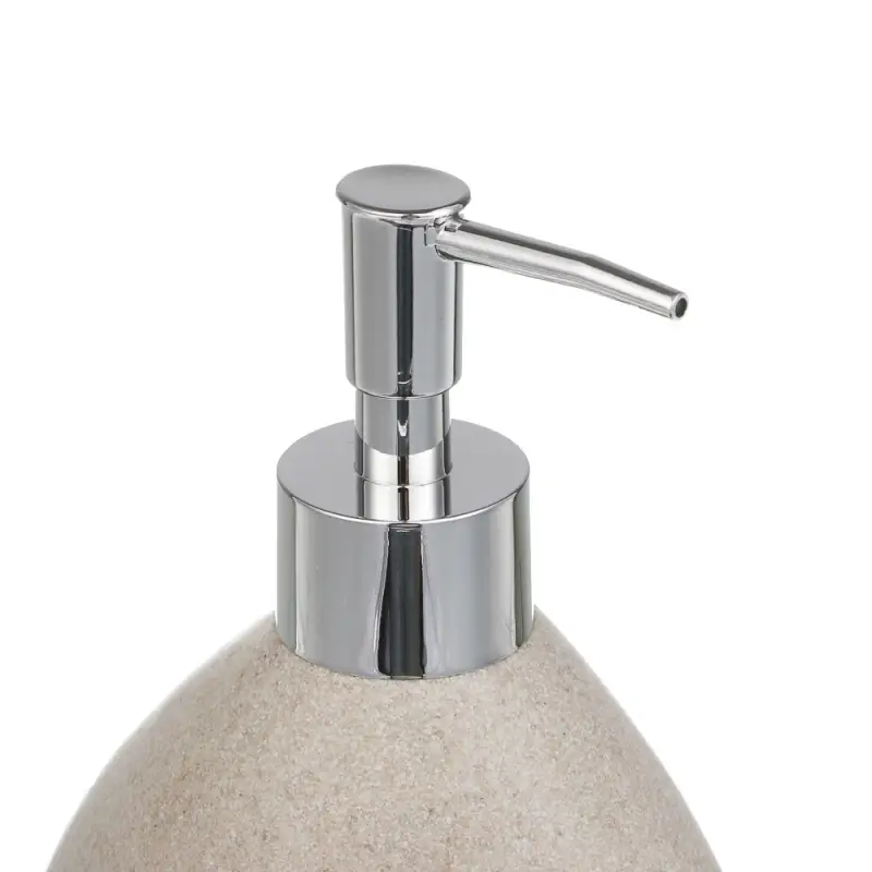 Диспенсер для жидкого мыла тм VETTA Дюна, 300мл, смола (полирезин), бежевый, 13x8x15,5см