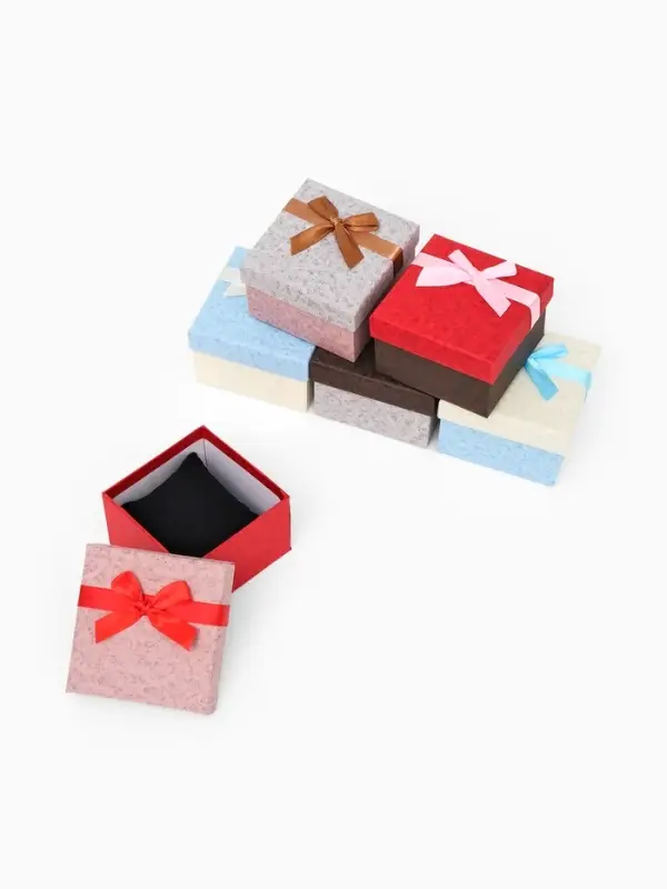 Набор коробочек подарочных 6 шт. под часы &laquo;Структура&raquo;, 8,5&times;8,5 см, цвет МИКС