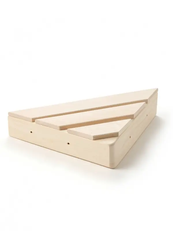 Полка - вешалка угловая №2, 4 крючка 54х39х11 см