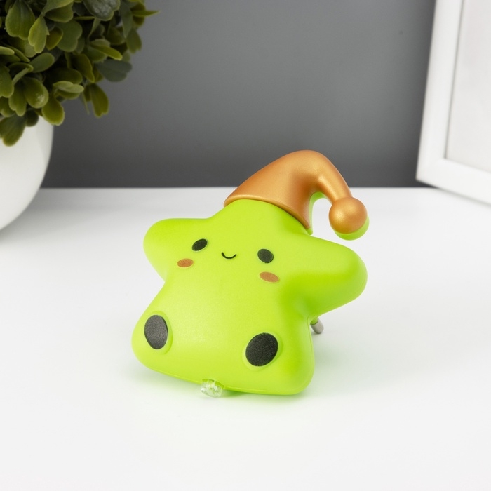 Ночник "Звездочка в колпаке" 1Вт LED зеленый 6,5х8х8,5см