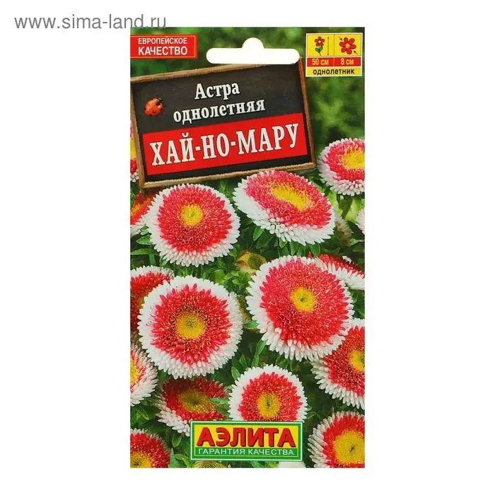 Семена цветов Астра "Хай-но-мару" помпонная, О, 0,1 г