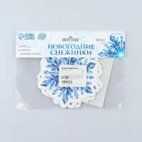 Набор &laquo;Новогодние снежинки. Хрустальная искра&raquo;, 10 штук + клеевые капли