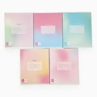 Тетрадь в клетку, 12 листов, А5, на скрепке, блок №1 &laquo;Градиент&raquo;МИКС