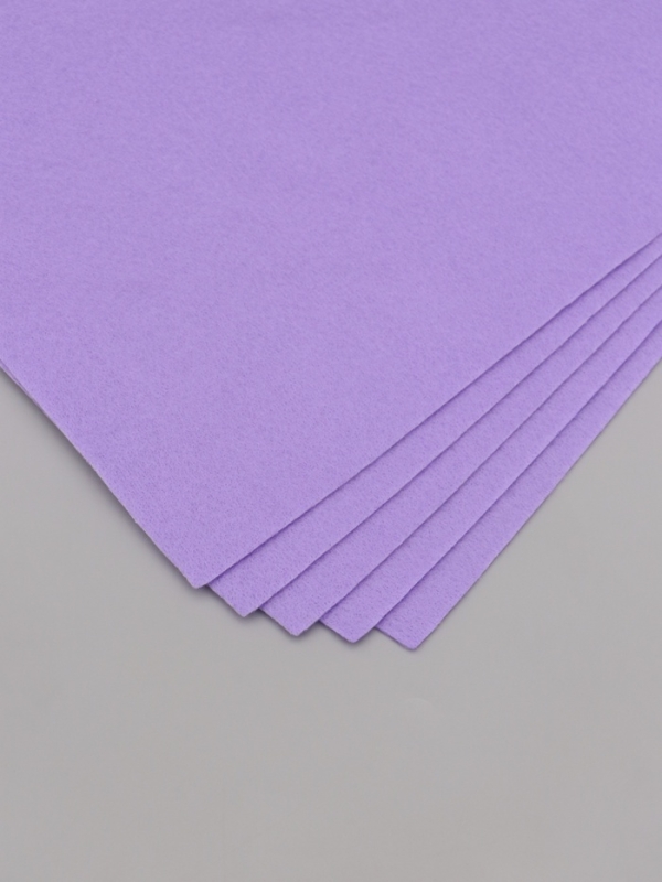Фетр мягкий 1.5 мм Фетр мягкий 1.5 мм "Светло-сиреневый" набор 5 листов 20х30 см