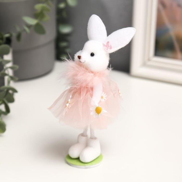 Сувенир текстиль  Сувенир текстиль "Заюшка в платье с ромашками" МИКС 17х5х4 см