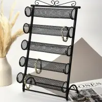 Подставка для часов, браслетов QF, 5 роликов, 32&times;16&times;53 см, чёрная