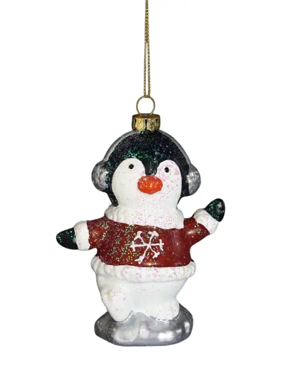 Ёлочная игрушка &laquo;Сияние праздника. Пингвин в кофточке&raquo;, 10.5&times;8 см
