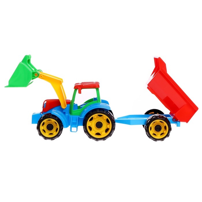 Трактор «Трудяга», с прицепом, МИКС Трактор «Трудяга», с прицепом, МИКС