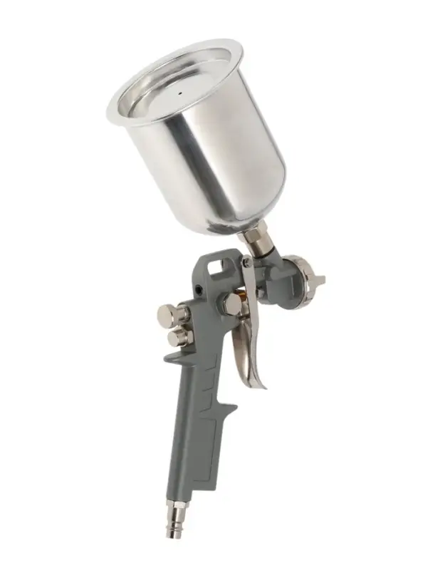 Краскораспылитель пневматический ТУНДРА, до 4 бар, сопло 1.5 мм, верхний бачок 0.6 л
