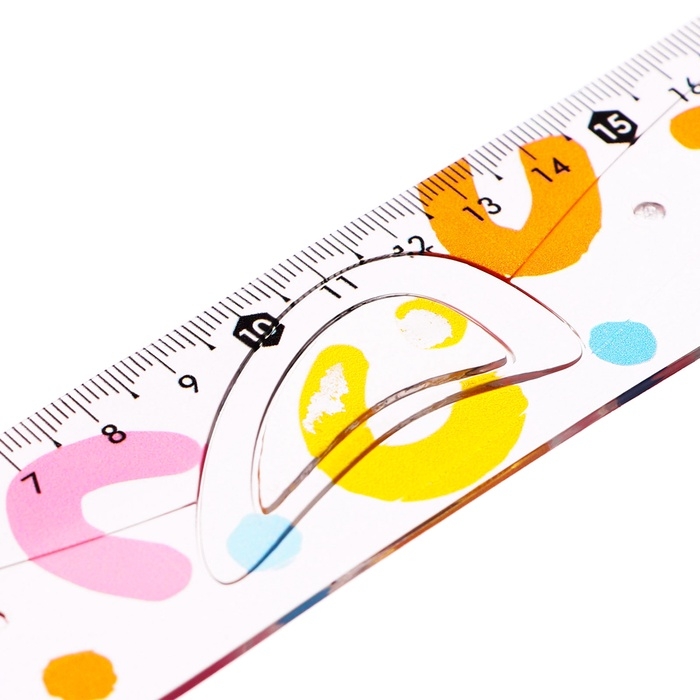 Набор геометрический гибкий силиконовый (линейка 20см+2 угольника+транспортир) Абстракция Набор геометрический гибкий силиконовый (линейка 20см+2 угольника+транспортир) Абстракция