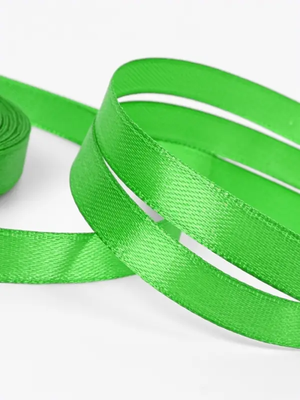 Лента атласная, 10 мм, 23±1 м, зелёная №52 Лента атласная, 10 мм, 23±1 м, зелёная №52