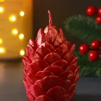 Свеча "Шишка 70*75 мм декор Свеча "Шишка 70*75 мм декор