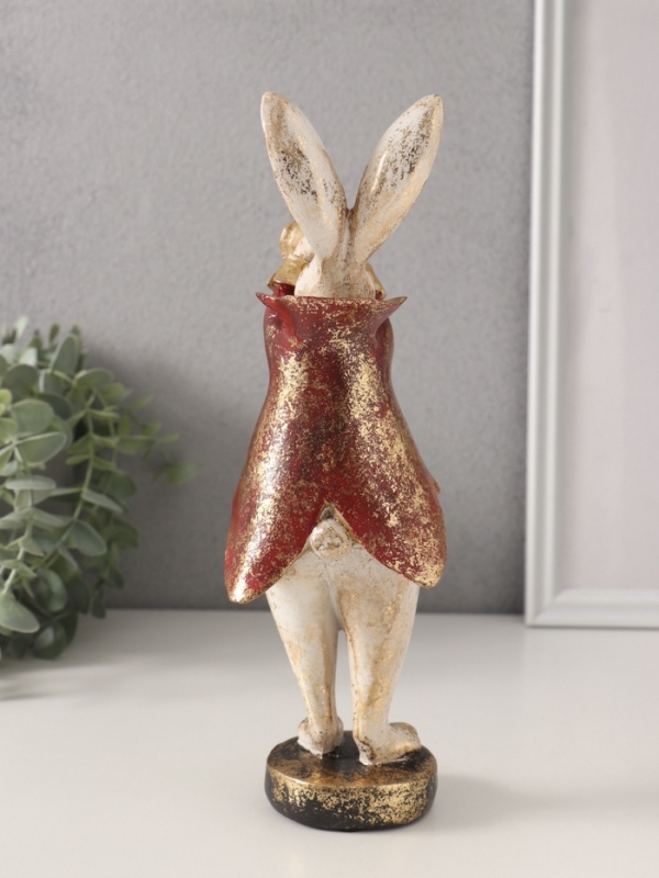 Сувенир полистоун Сувенир полистоун "Кролик в пиджаке с трубой" 7,5х9х25 см