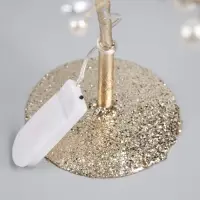Светодиодный куст &laquo;Капли росы&raquo; 35&times;26&times;3 см, 10 LED, постоянное свечение, от батареек CR2032&times;2 (в комплекте), свечение тёплое белое