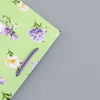Пакет подарочный ламинированный &laquo;Нежный штрих&raquo;, мятный с сиреневым, 18&times;22.3&times;10 см