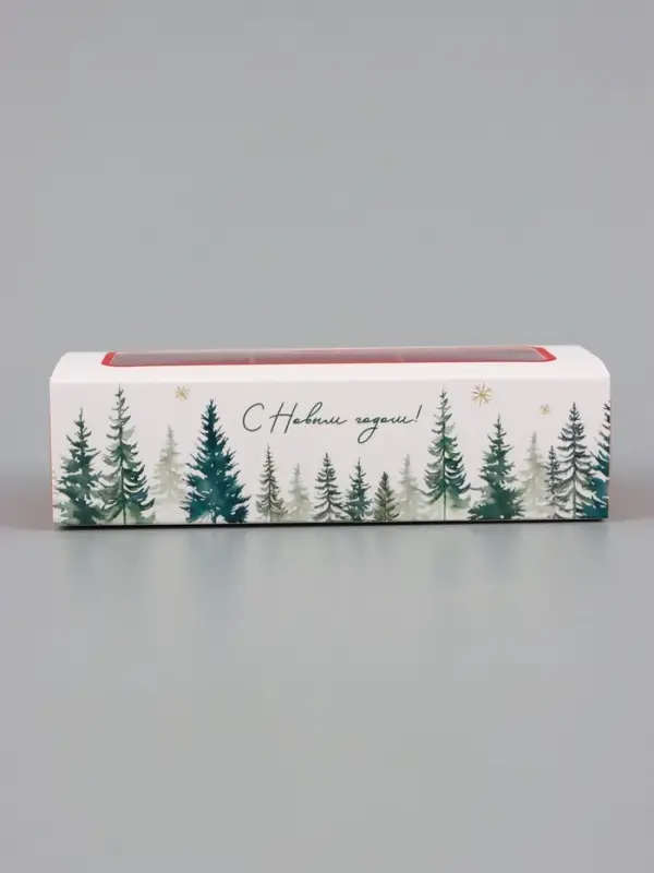 Коробка для 3 конфет &laquo;Акварельный лес&raquo;, 13&times;5&times;3.3 см