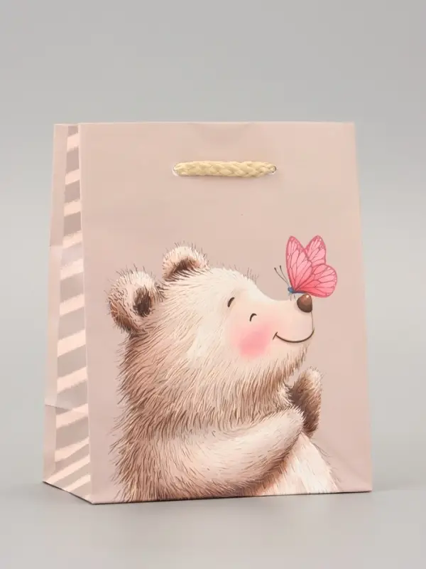 Пакет подарочный ламинированный «Мишка» 11.5×14.5×6.5 см Пакет подарочный ламинированный «Мишка» 11.5×14.5×6.5 см