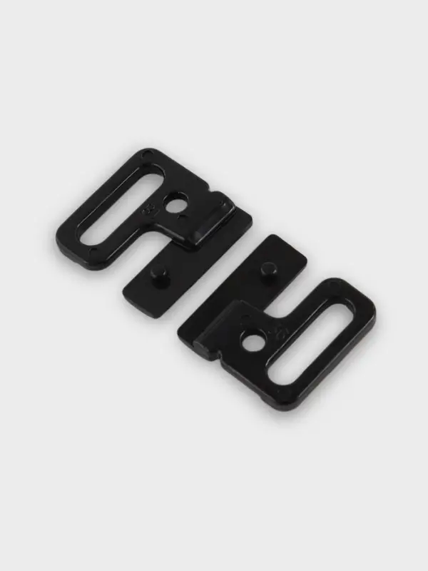 Застёжка для бюстгальтера, пластиковая, 14 мм, 10 шт., чёрная