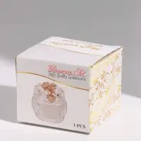 Шкатулка стеклянная &laquo;Зелёная ёлочка&raquo;, 7.5&times;7.5&times;10 см