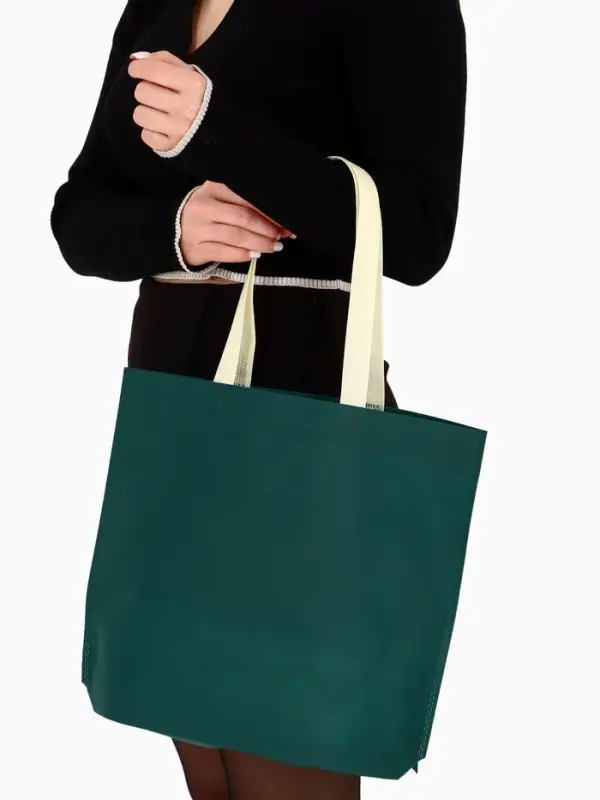 Пакет с петлевой ручкой, сумка - шопер «Эко», 38×32×10 см, изумрудный Пакет с петлевой ручкой, сумка - шопер «Эко», 38×32×10 см, изумрудный