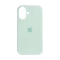 Чехол iPh 16 Silicon Case 100% ORG Aquamarine (MagSafe + анимация NFC) c LOGO