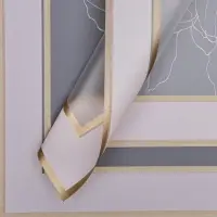 Пленка для цветов матовая, «Цветы с каймой», 58×58 см, розовый