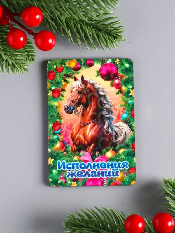 Магнит новогодний "Исполнения желаний" 9,5х6,5 см