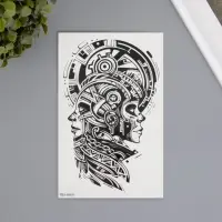 Переводная тату на тело чёрная &laquo;Этно. Два&raquo;, 12&times;19 см