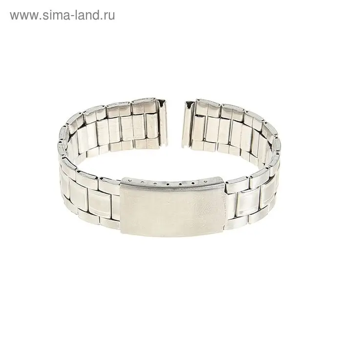 Ремешок для часов &laquo;Соломон&raquo;, 18 мм, металл, длина 18 см, серебристый