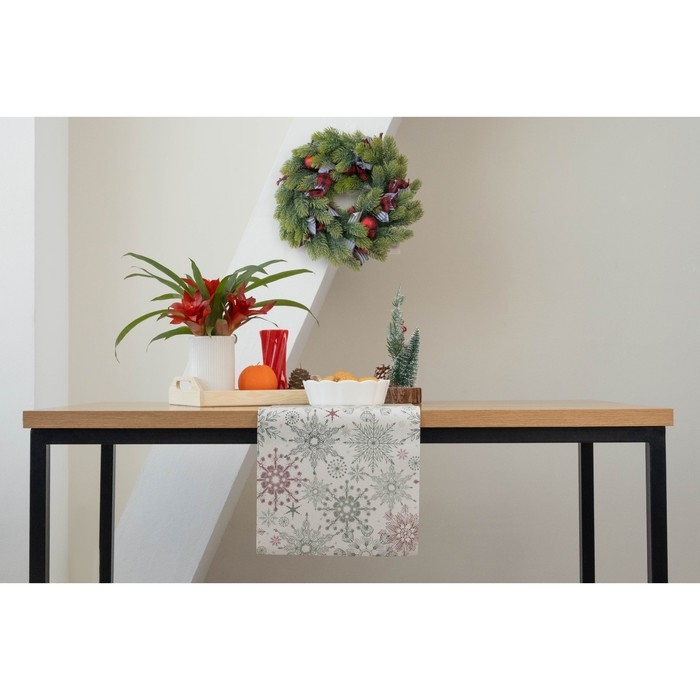 Дорожка новогодняя на стол Доляна «Новый год», сервировочная, 180×30 см Дорожка новогодняя на стол Доляна «Новый год», сервировочная, 180×30 см