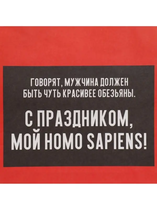 Пакет подарочный, упаковка, &laquo;Обезьяна&raquo;, 22&times;22&times;11 см