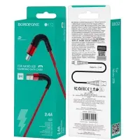 * Кабель BX32 USB Micro USB 1M Borofone красный