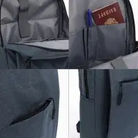 Рюкзак городской на молнии, с карманами, с USB, размер 29&times;11&times;39 см, синий