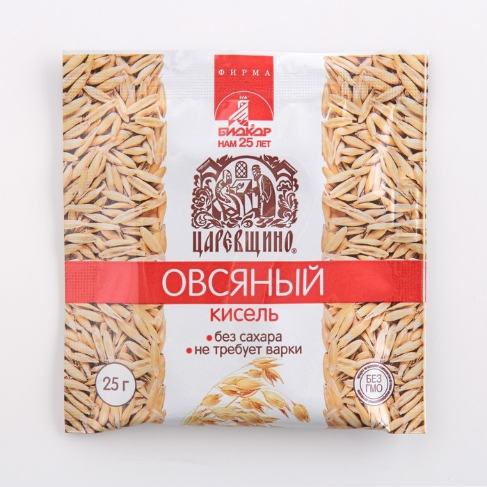 Кисель овсяный Царевщино, без сахара, 25 г Кисель овсяный Царевщино, без сахара, 25 г