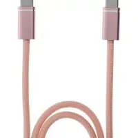 Кабель Type-C-Type-C, 3 А, 1.8 м, TPE, розовый
