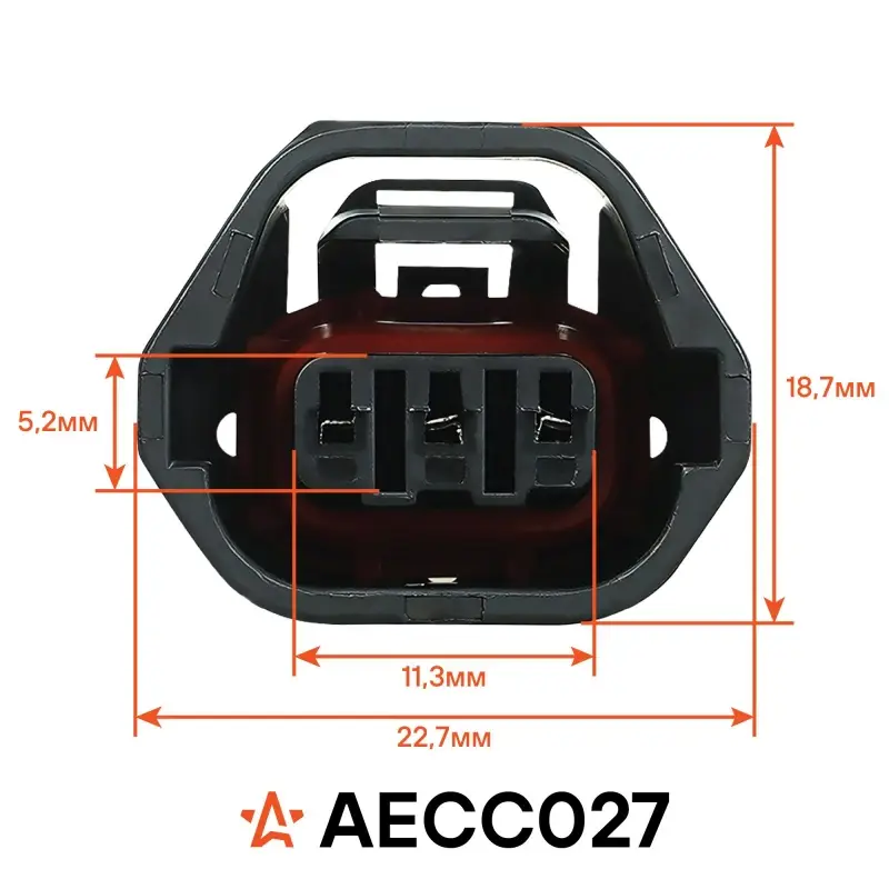 Разъём 3 pin с проводами для датчика фазы Mitsubishi Lancer IX, Hyundai Getz