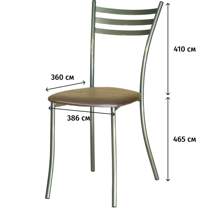 Стул для столовых UD_Флоренция СМ7/1-02 карк.серебр.метал.к/з-беж. К-009