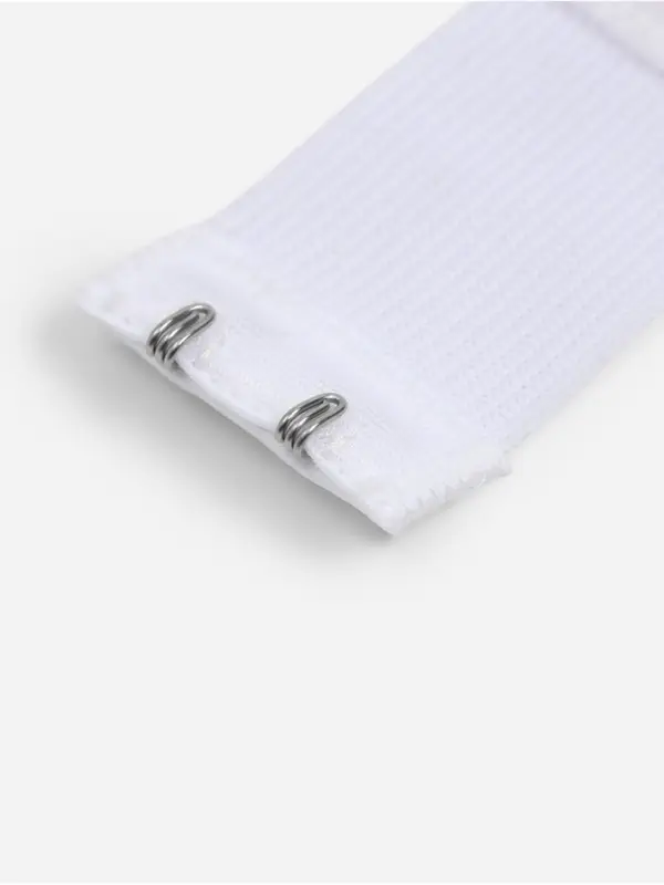 Застёжка для бюстгальтера, удлинитель, 3 ряда 2 крючка, 3.2&times;10.5 см, 5 шт., белая