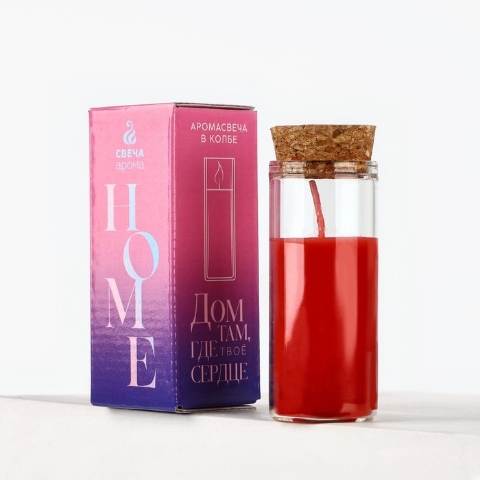 Свеча в колбе «Шоколад», высота 8 см Свеча в колбе «Шоколад», высота 8 см