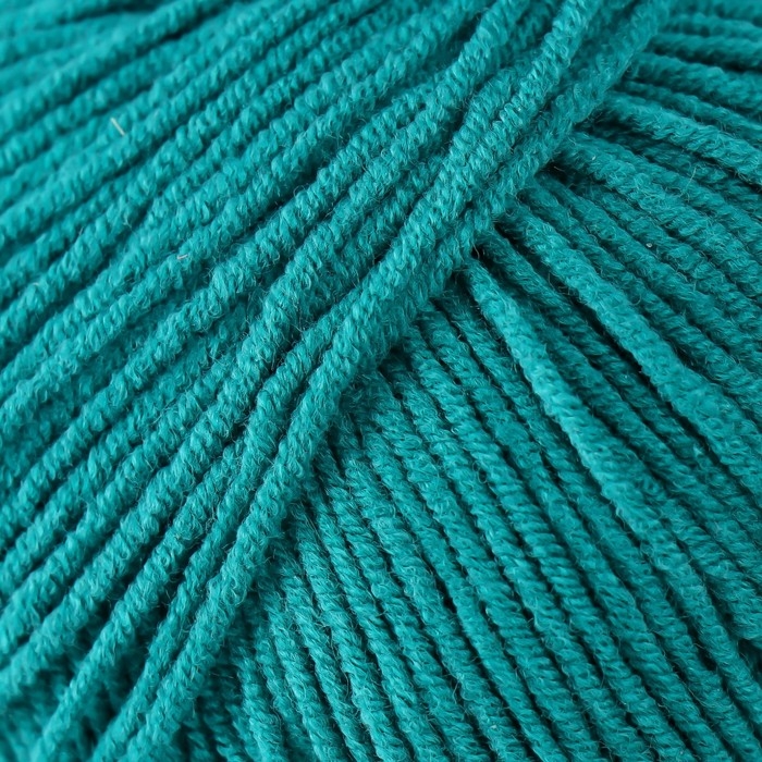 Пряжа "Jeans" 55% хлопок, 45% акрил 160м/50гр (63 павлиновый зеленый)