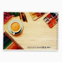 Альбом для рисования А4 32 листа на пружине &laquo;Краски&raquo; обложка 200 г/м&sup2;, бумага 100 г/м&sup2;