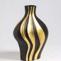 Ваза настольная керамика "Оделис" 19,5х15 см, чёрный Ваза настольная керамика "Оделис" 19,5х15 см, чёрный