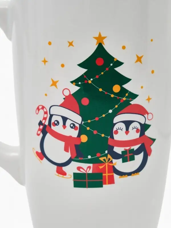 Кружка чайная новогодняя &laquo;Пингвины&raquo;, 530 мл