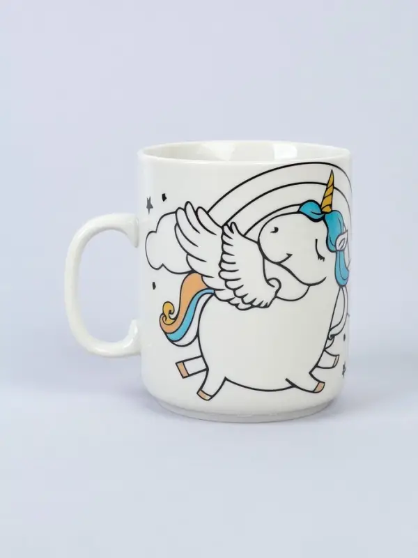 Кружка керамика под роспись акрилом "Единорог" (без краски)