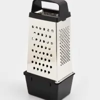 Тёрка с контейнером КВАРЦ &laquo;Комфорт&raquo;, 4 грани, 450 мл, 11&times;8.5&times;27 см, металл, МИКС