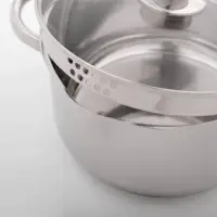 Кастрюля Magistro Klimena, 4.6 л, слив для воды, капсульное дно, индукция, нержавеющая сталь, AISI - 201, хромированная