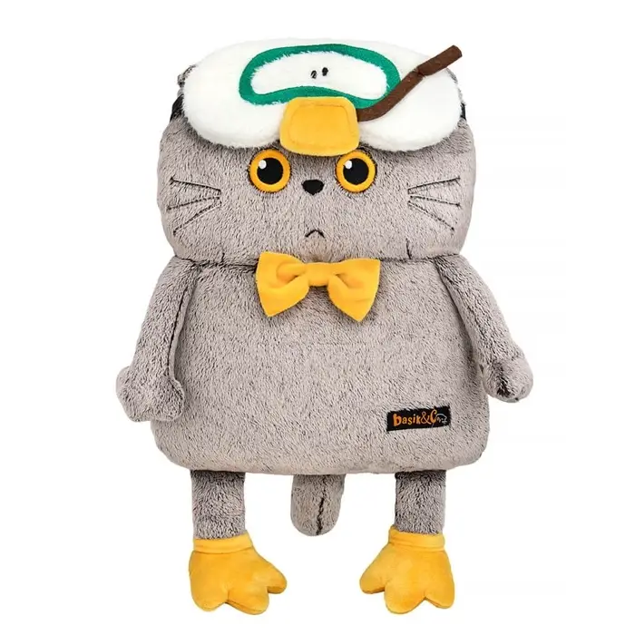 Мягкая игрушка Мягкая игрушка "Кот Басик в маске для сна "Гусик", 32 см Kp34-293